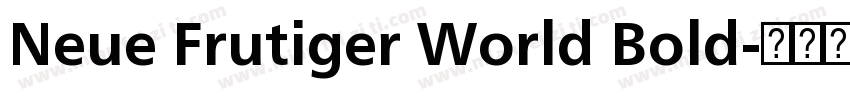 Neue Frutiger World Bold字体转换